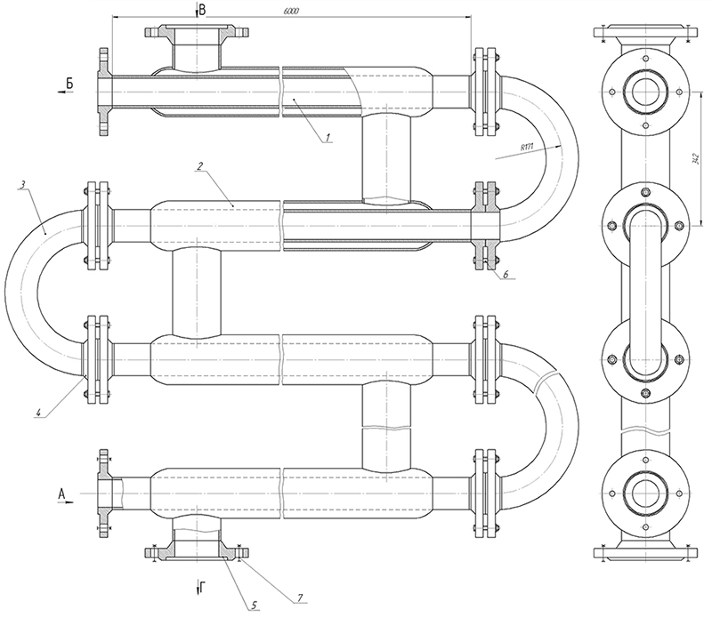 Чертеж теплообмеников ТТОН